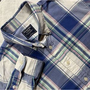 Abercrombie & Fitch Mens Plaid Pastel Button Down Long Sleeve Large Shirt - 245